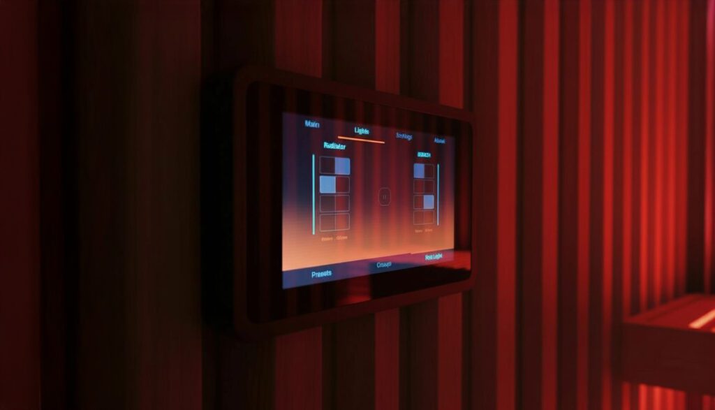 Red light therapy WiFi control interface