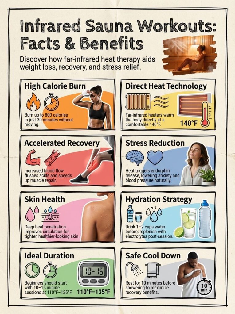 Custom infrared sauna for hot yoga practice and flexibility enhancement