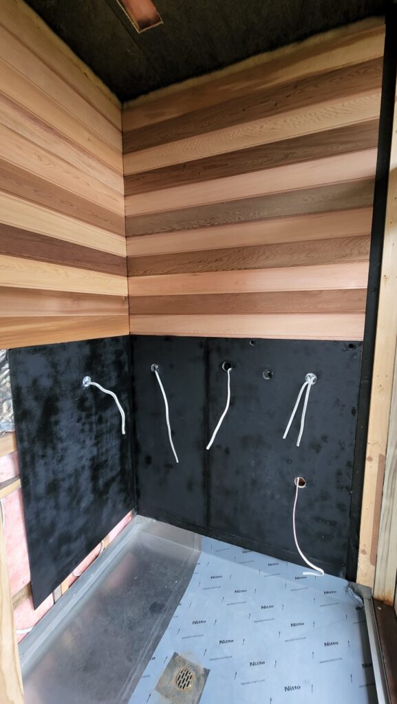 Crated custom infrared sauna for safe delivery