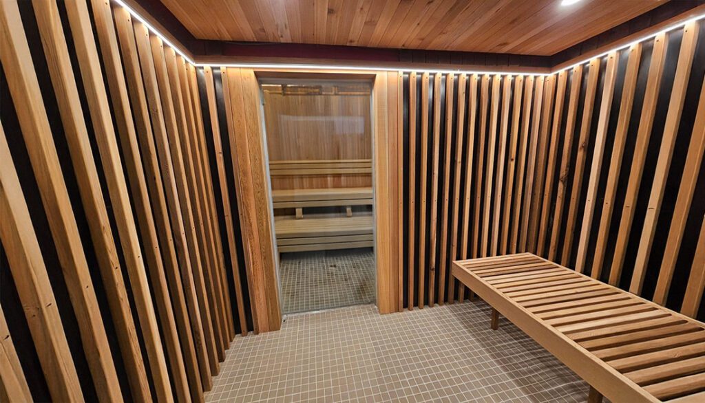 Completed Atlas infrared sauna installation