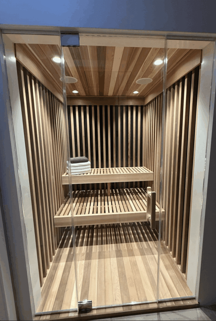 Custom sauna design plan and blueprint