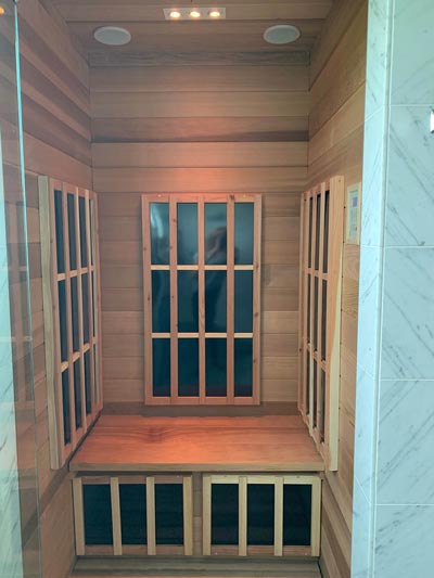 Sherry's custom SaunaCloud infrared sauna